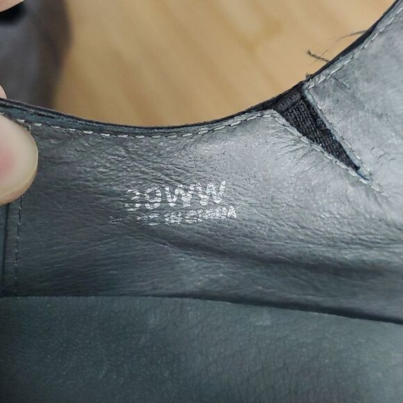 Portlandia Odessa Mary Jane Black Leather Shoes Women's Size 39WW - Picture 10 of 14